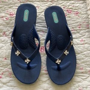 Oka B size small heel sandal.  Excellent condition.  Never worn.